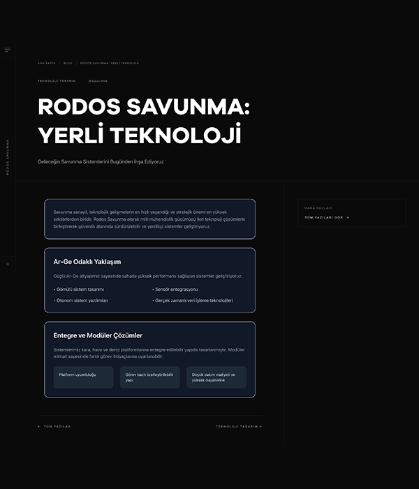 Savunma Sanayi - Blog İçerik dark